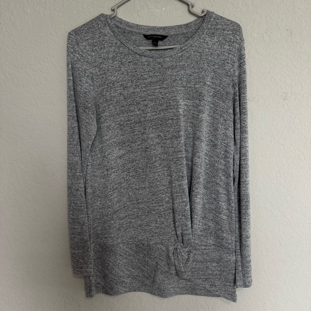 Banana Republic Gray LUXESPUN TWIST TUNIC Sz SX